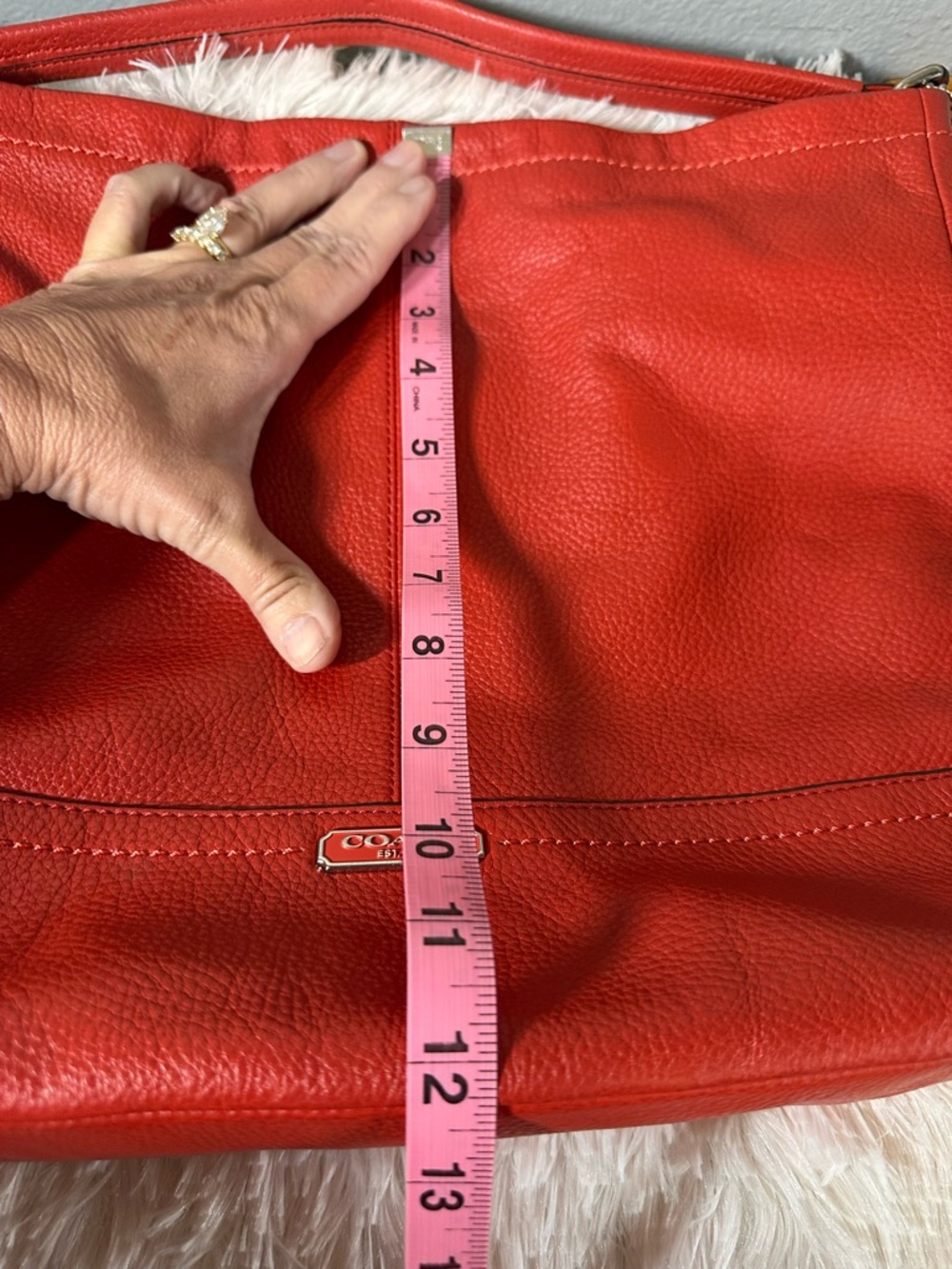 Coach Red Leather Shoulder Hobo with crossbody option F23293 - Picture 13 of 13